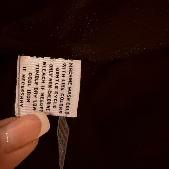 525 America Black Sheer Collared Top - Picture 8 of 8